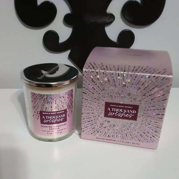 Other - Bath and Body works Thousand Wishes SIngle wick candle and perfume